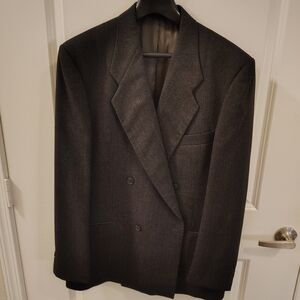 Giorgio Armani Charcoal Double-Breasted Blazer 1980's